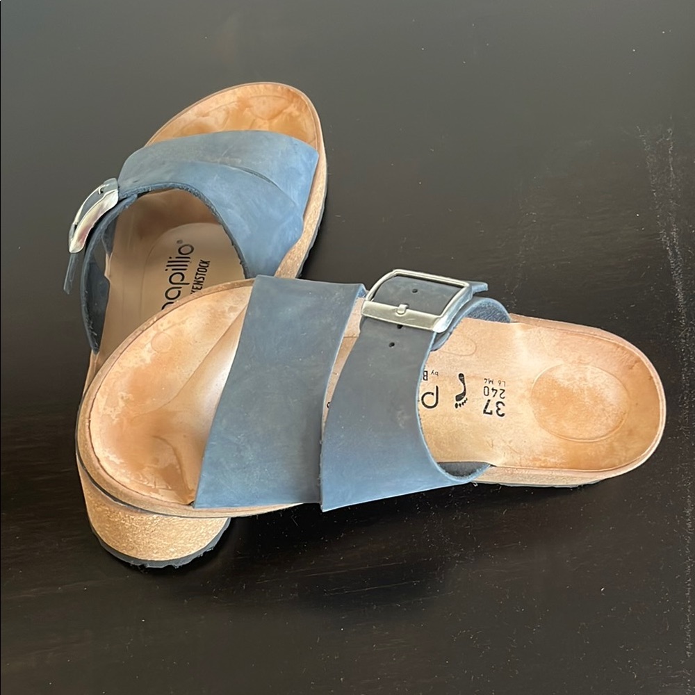 EUC Papillio by Birkenstock Women's Sandals in Blue with Buckle